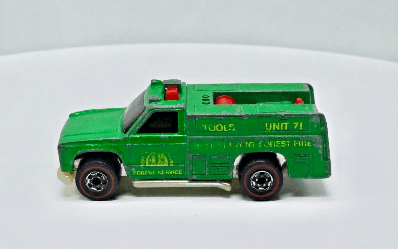 HOT WHEELS RED LINE FOREST SERVICE TRUCK GREEN - Thumbnail 2