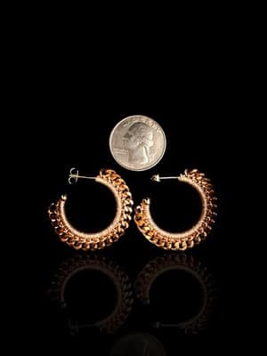 Palmerro Dazzling Hoop Earrings - Thumbnail 4