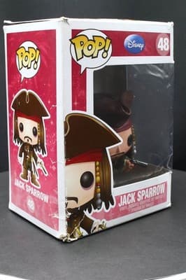 Funko Pop Disney Pirates Captain Jack Sparrow #48 in stand - OOB *box damaged* - Thumbnail 7