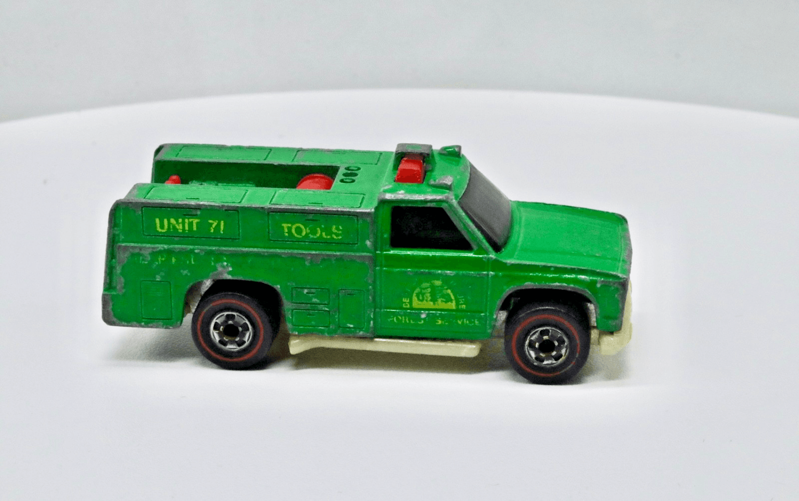 HOT WHEELS RED LINE FOREST SERVICE TRUCK GREEN - Thumbnail 5