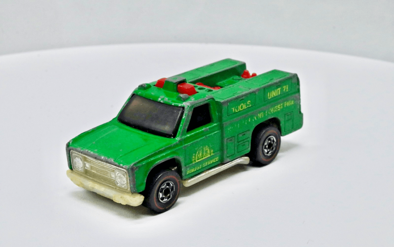 HOT WHEELS RED LINE FOREST SERVICE TRUCK GREEN - Thumbnail 3