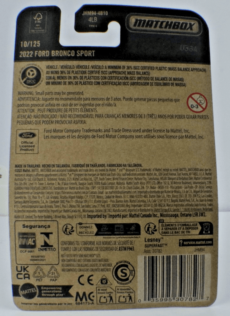 Matchbox ~ 2022 FORD BRONCO SPORT ~ 2026 Mainline Series 10/125 ~ 1:64 Diecast - Thumbnail 2