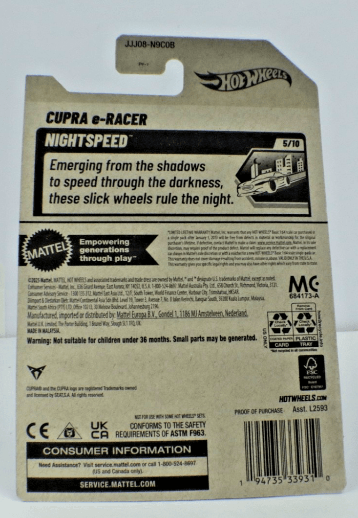2024 Hot Wheels ~ CUPRA E-RACER ~ Nightspeed Series (5/10) ~ Collector # 37/250 - Thumbnail 2