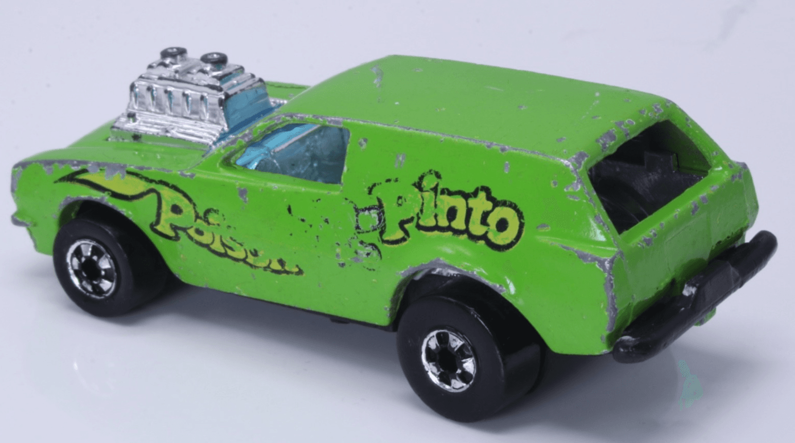 Vintage Hot Wheels Blackwall ~ 1975 POISON PINTO ~ Green Flying Colors HK - Thumbnail 6