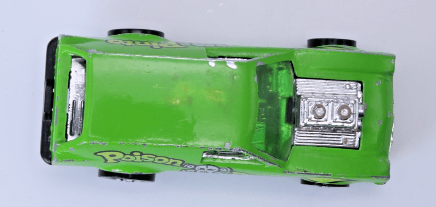 Vintage Hot Wheels Blackwall ~ 1975 POISON PINTO ~ Green Flying Colors HK - Thumbnail 9