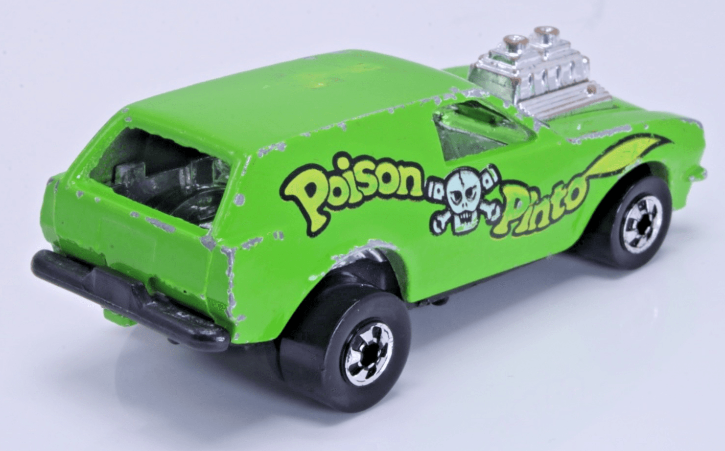 Vintage Hot Wheels Blackwall ~ 1975 POISON PINTO ~ Green Flying Colors HK - Thumbnail 5