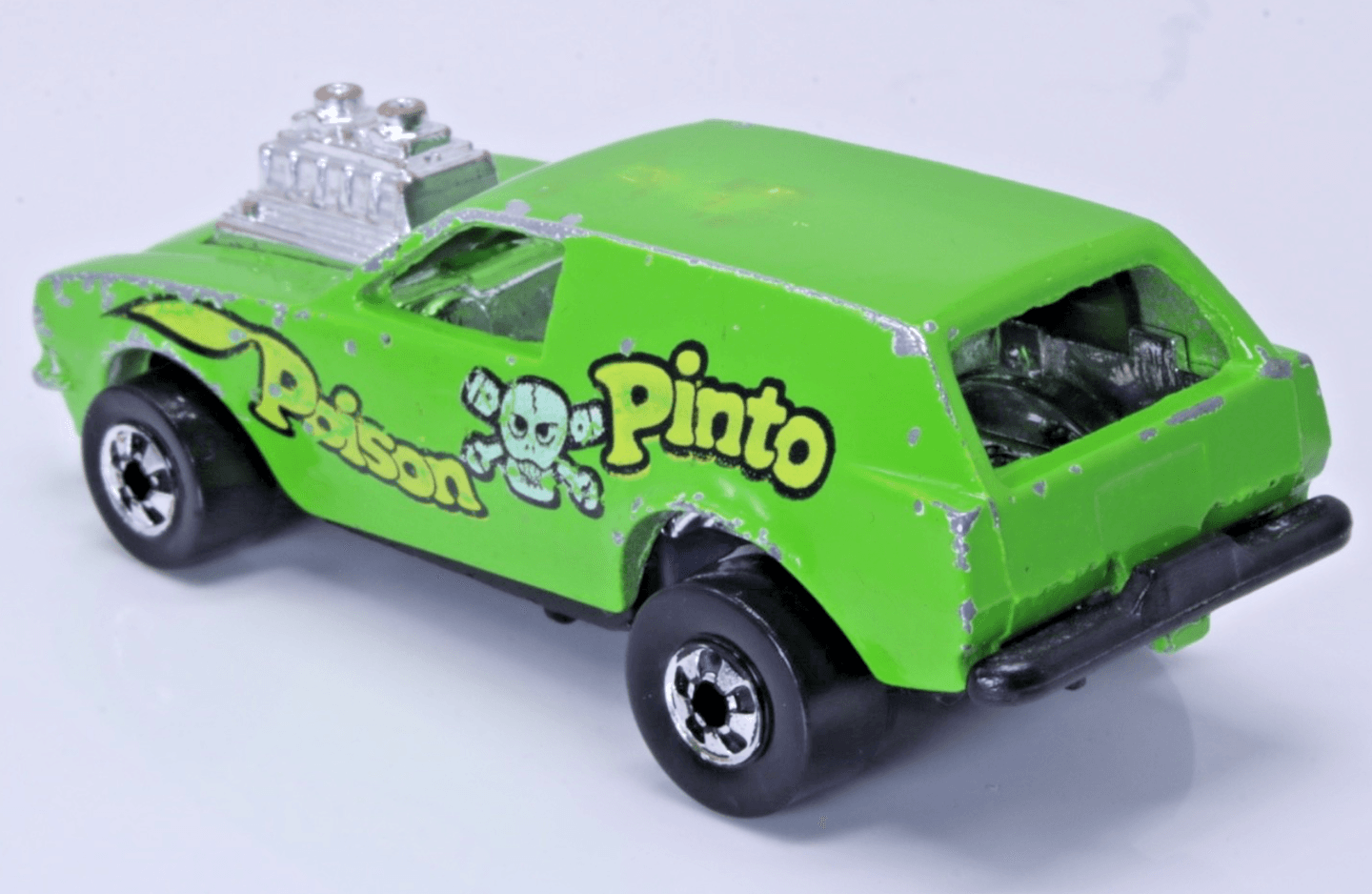 Vintage Hot Wheels Blackwall ~ 1975 POISON PINTO ~ Green Flying Colors HK - Thumbnail 6