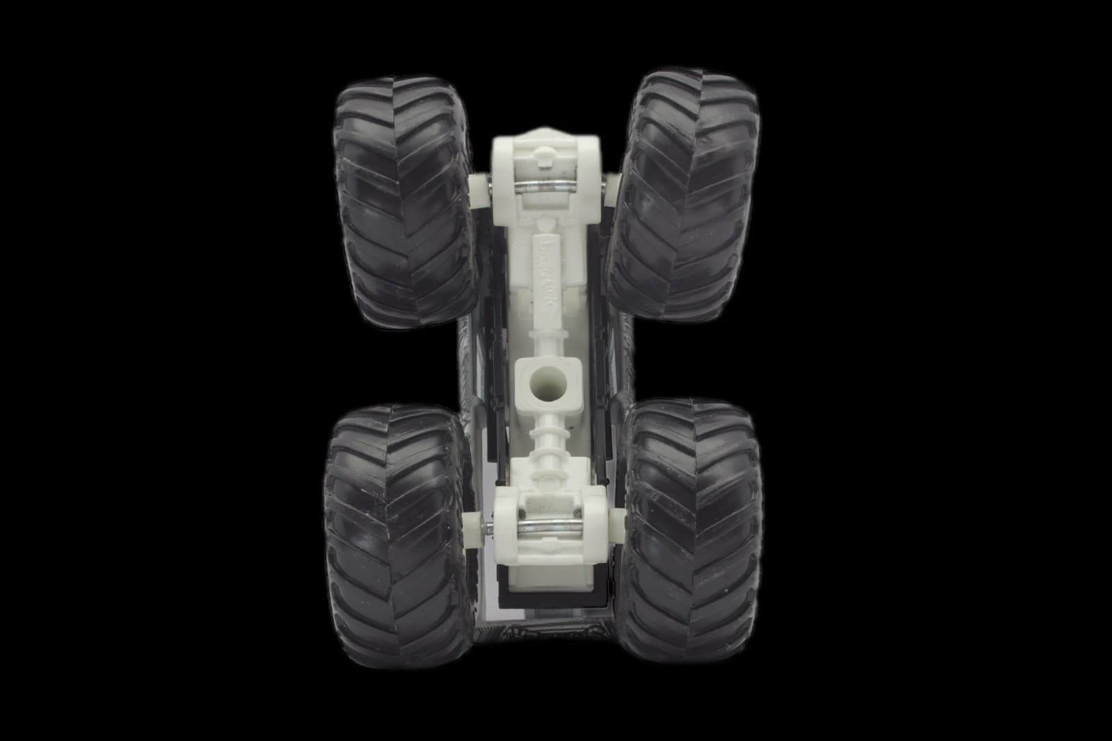 Hot Wheels ~ Monster Trucks Chassis Snapper ~ Black & White Diecast 1:64 - Thumbnail 5
