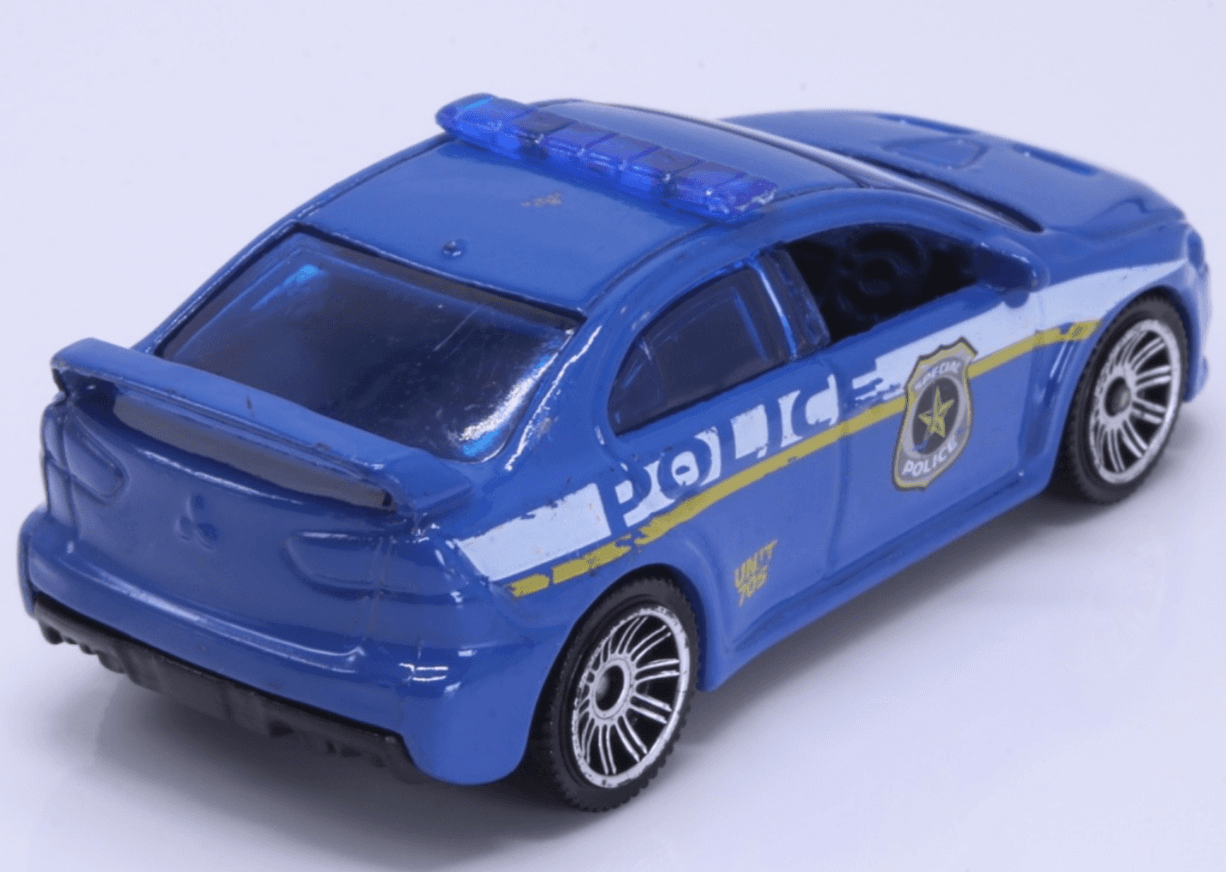 2012 Matchbox Highway Series ~ MITSUBISHI LANCER EVO X POLICE (80/120) Diecast - Thumbnail 5