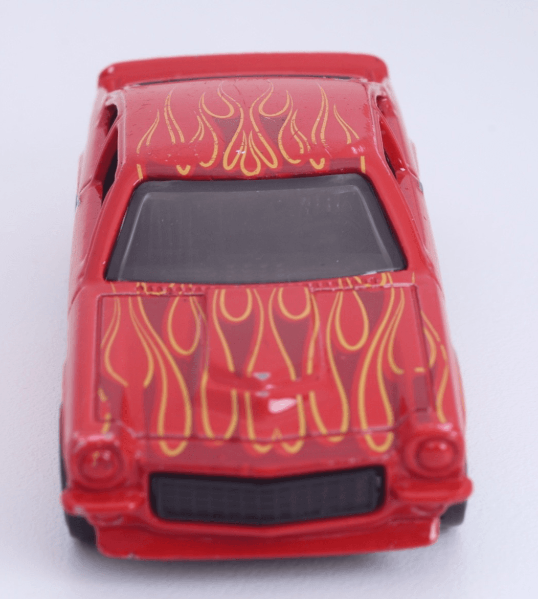 Hot Wheels ~ 1972 CUSTOM V8 CHEVY VEGA~ Red Flames 1:64 Diecast - Thumbnail 8