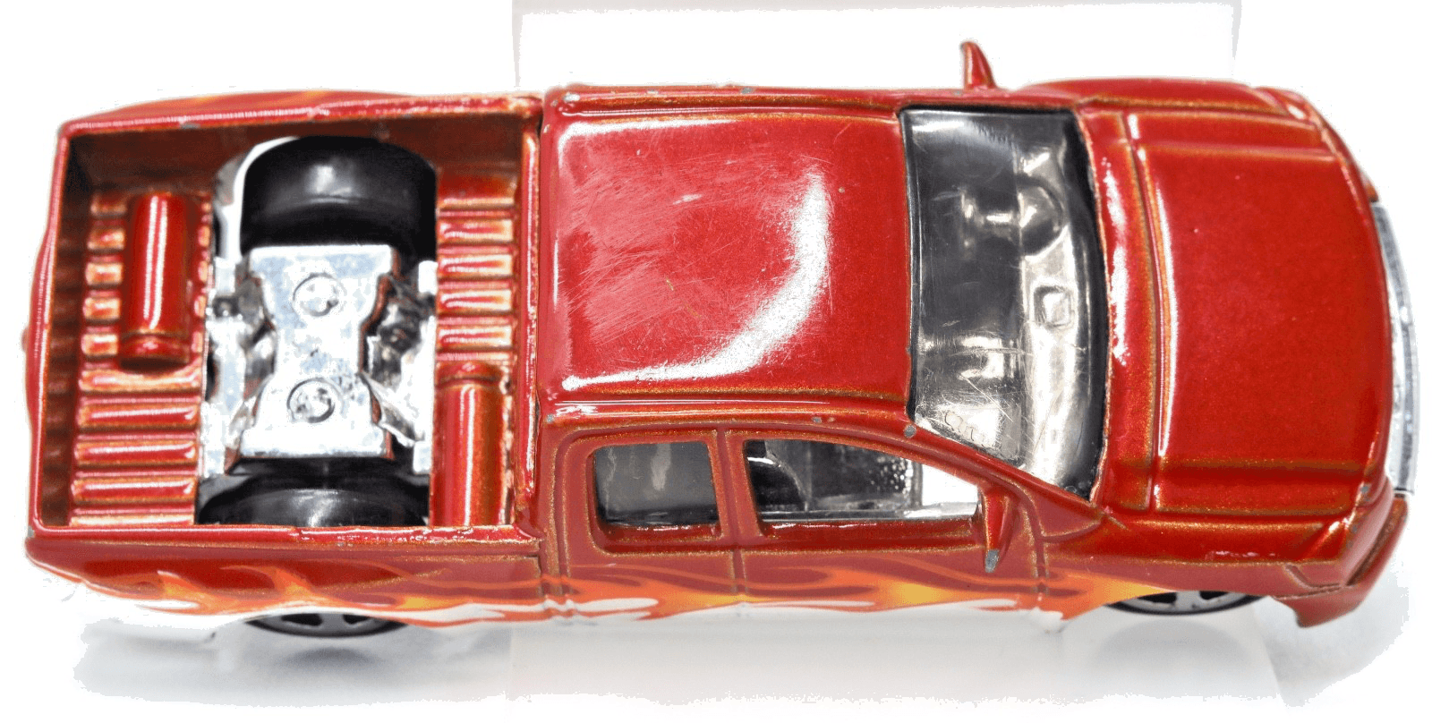 2007 Hot Wheels Hot Trucks ~ NISSAN TTIAN ~ Red w/Flames Diecast 1:64 - Thumbnail 7