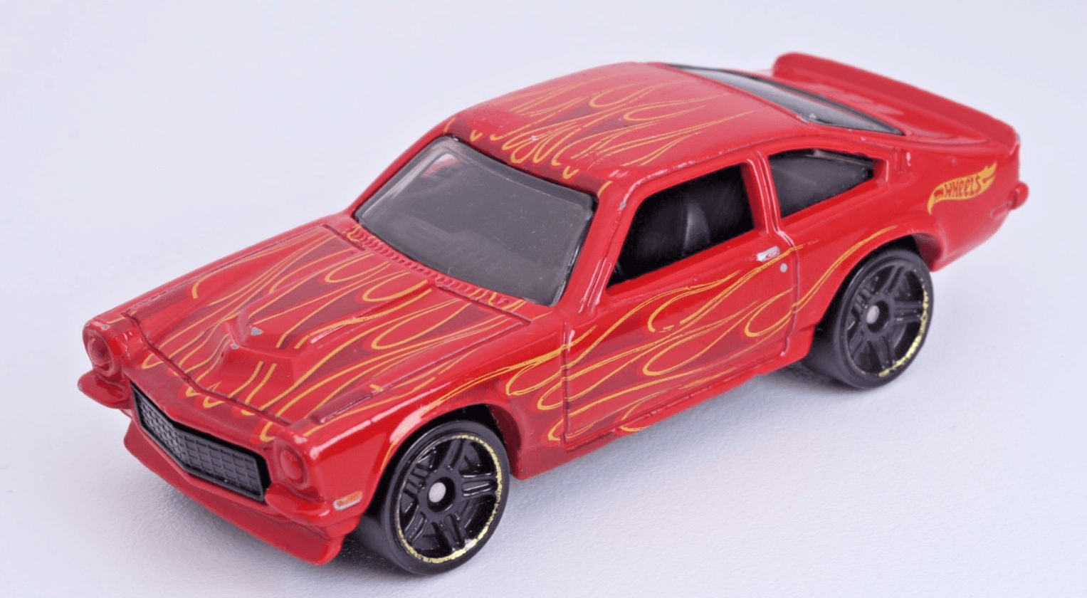Hot Wheels ~ 1972 CUSTOM V8 CHEVY VEGA~ Red Flames 1:64 Diecast - Thumbnail 2