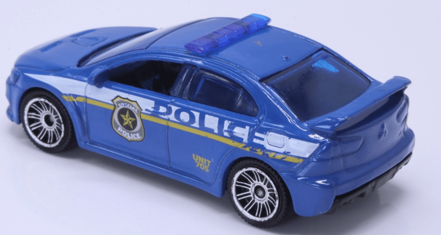 2012 Matchbox Highway Series ~ MITSUBISHI LANCER EVO X POLICE (80/120) Diecast - Thumbnail 6