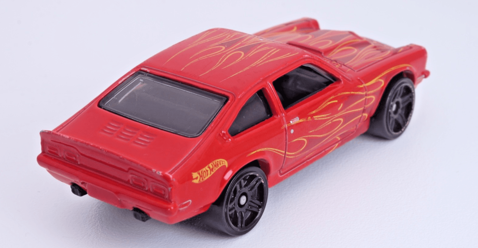 Hot Wheels ~ 1972 CUSTOM V8 CHEVY VEGA~ Red Flames 1:64 Diecast - Thumbnail 5