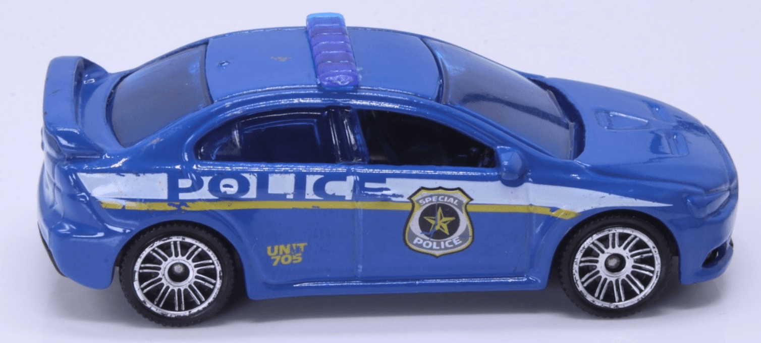 2012 Matchbox Highway Series ~ MITSUBISHI LANCER EVO X POLICE (80/120) Diecast - Thumbnail 3