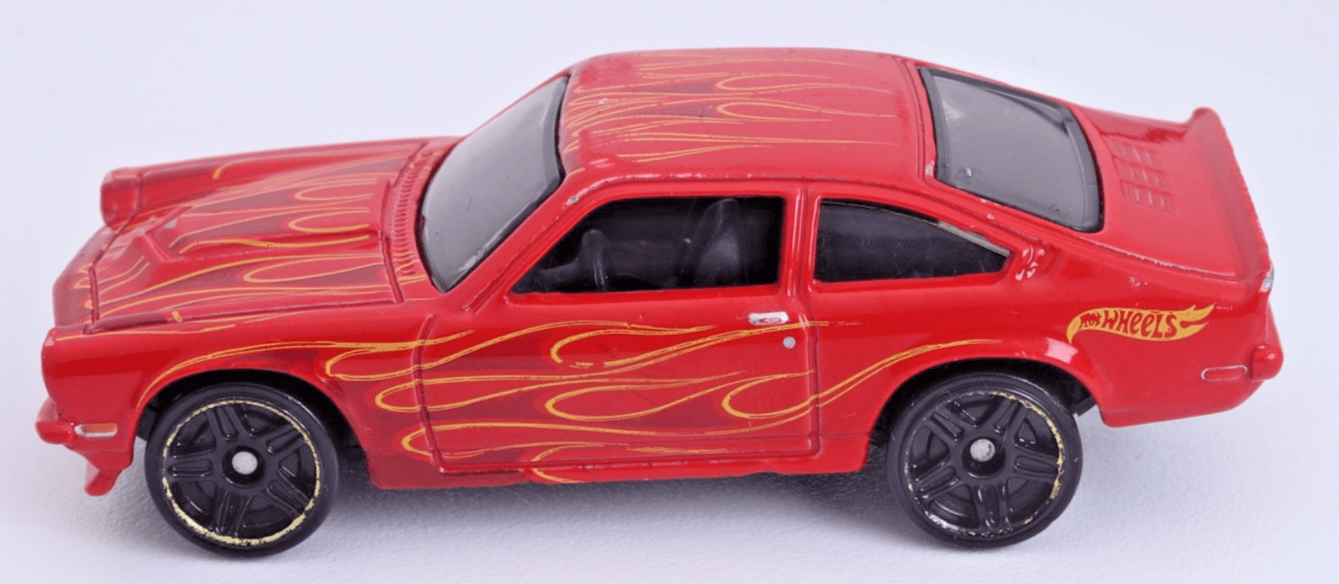 Hot Wheels ~ 1972 CUSTOM V8 CHEVY VEGA~ Red Flames 1:64 Diecast - Thumbnail 4