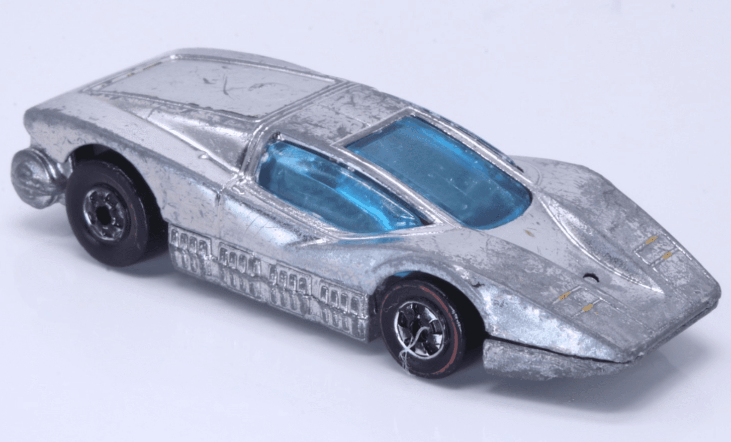 VINTAGE Hot Wheels Redline ~ 1974 LARGE CHARGE ~ Silver Blue Window HK - Thumbnail 2