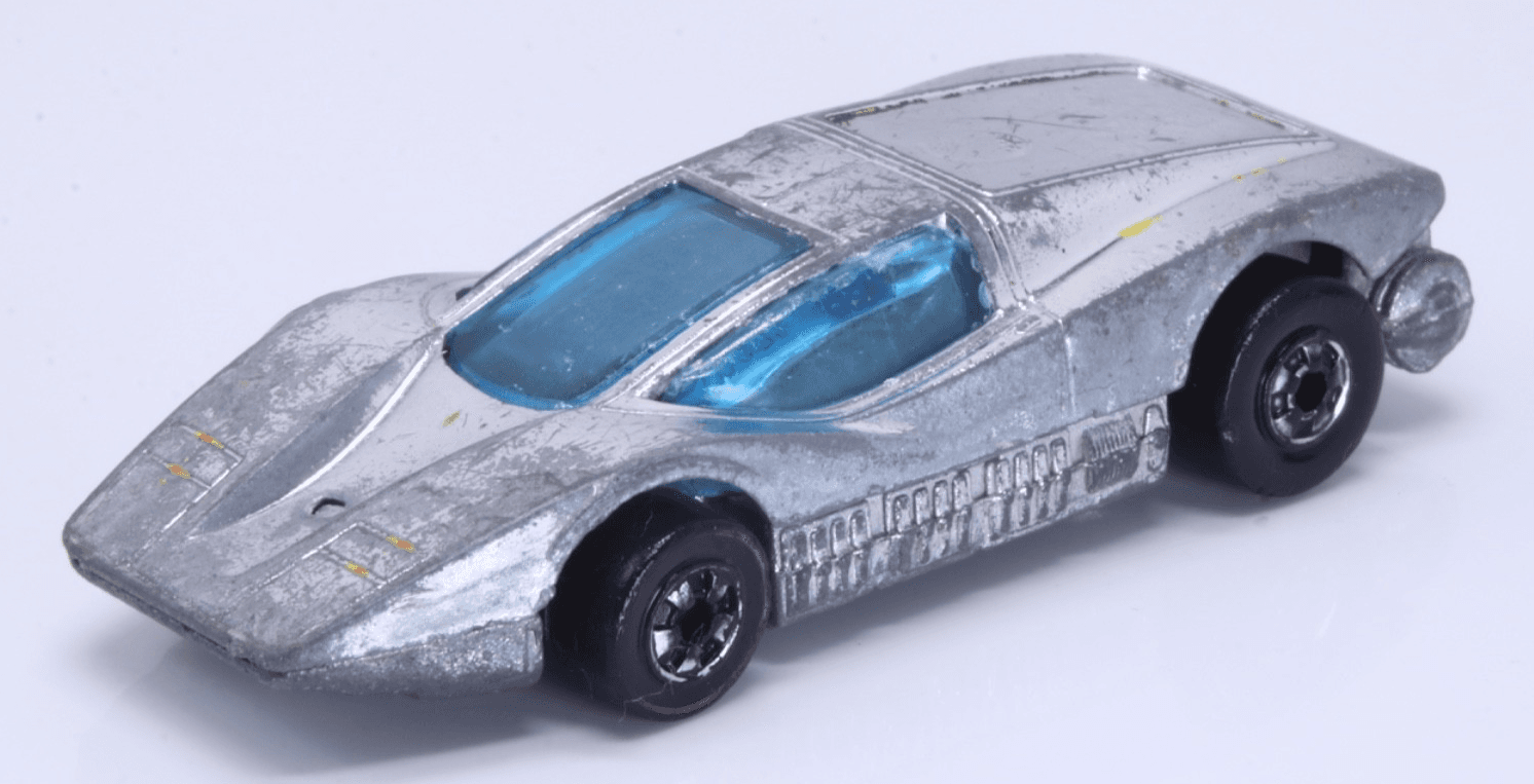 VINTAGE Hot Wheels Redline ~ 1974 LARGE CHARGE ~ Silver Blue Window HK