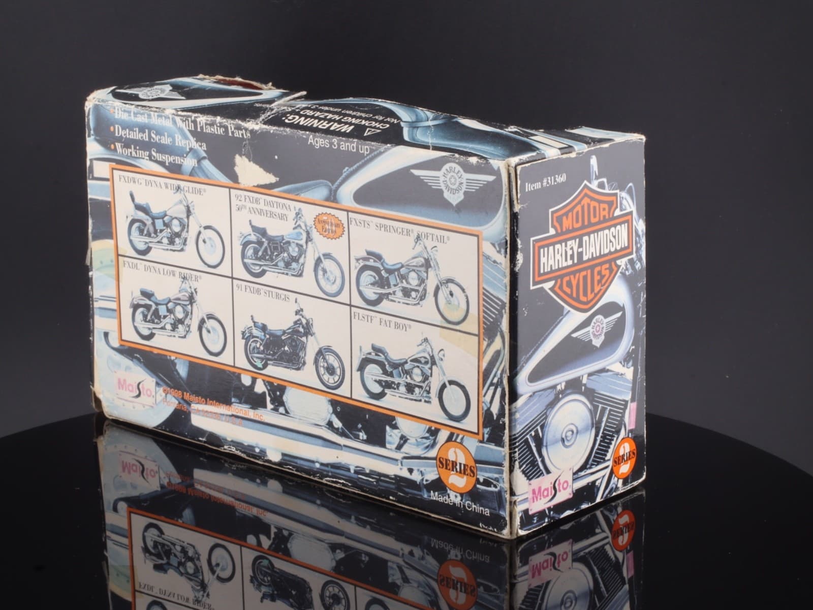 Maisto ~ HARLEY-DAVIDSON 1997 FXDL DYNA LOW RIDER ~ 1/18 Purple Diecast - Thumbnail 14