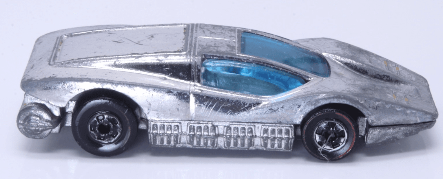 VINTAGE Hot Wheels Redline ~ 1974 LARGE CHARGE ~ Silver Blue Window HK - Thumbnail 3