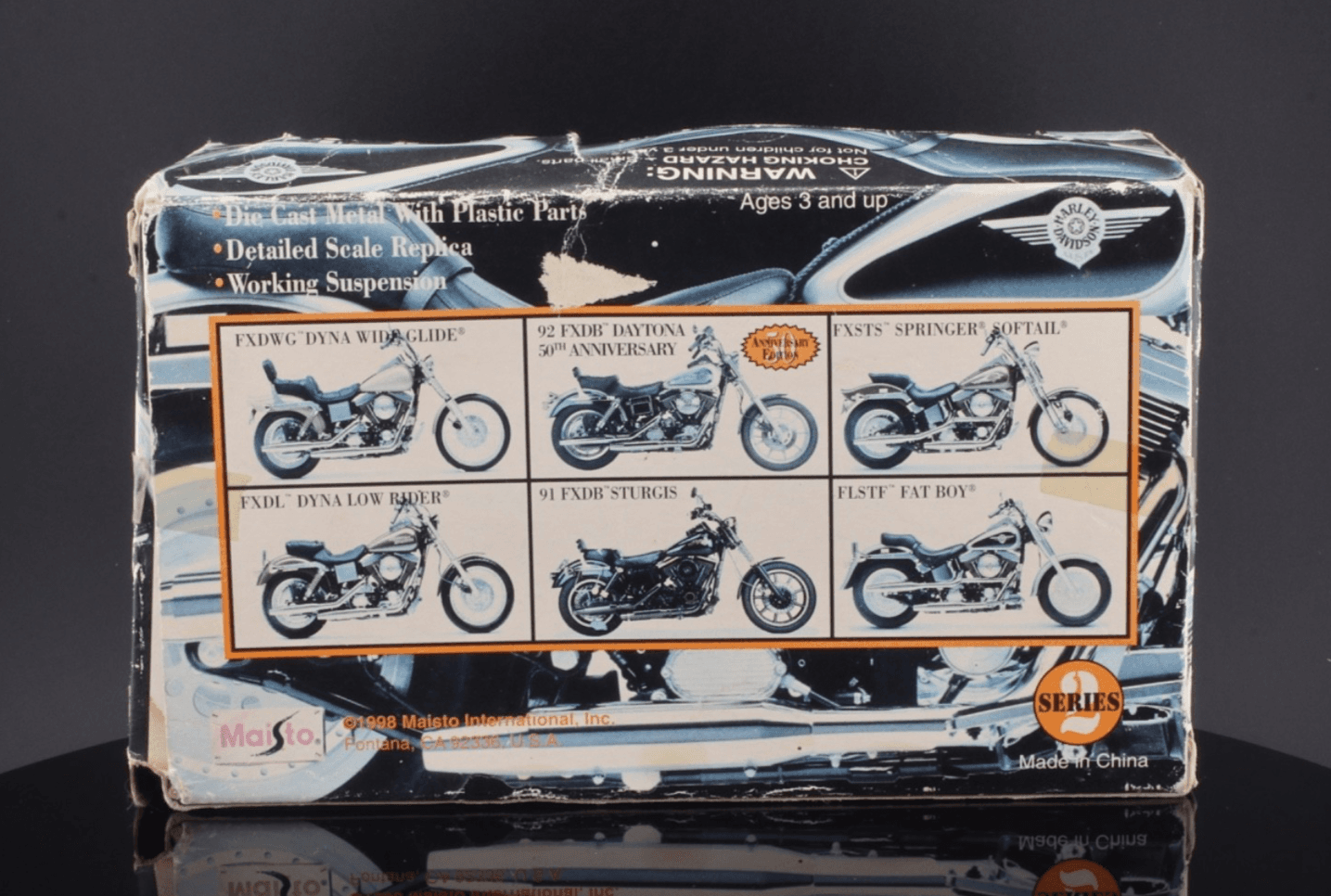 Maisto ~ HARLEY-DAVIDSON 1997 FXDL DYNA LOW RIDER ~ 1/18 Purple Diecast - Thumbnail 13