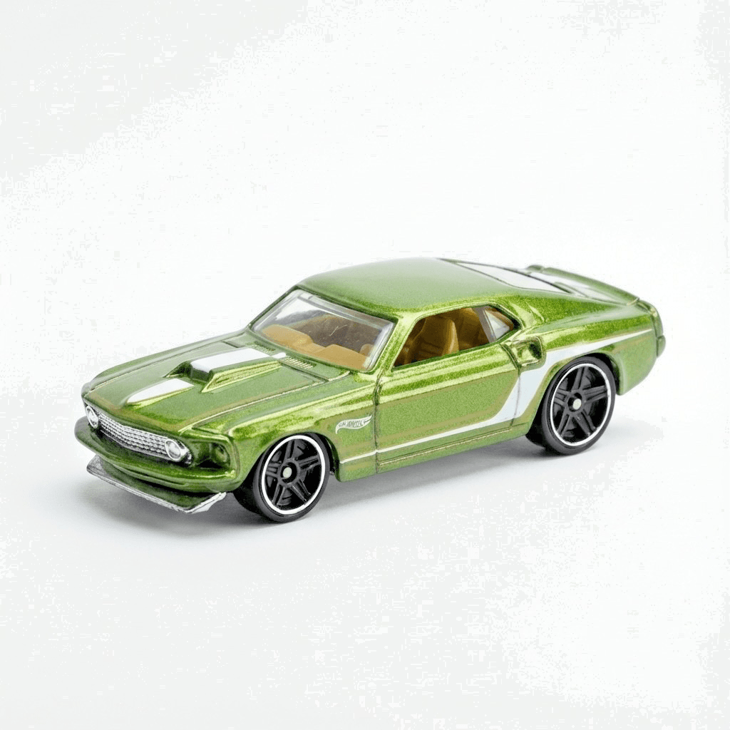 2013 Hot Wheels 1969 MUSTANG ~ HW Muscle Mania ~ 1/64 Green - Thumbnail 2