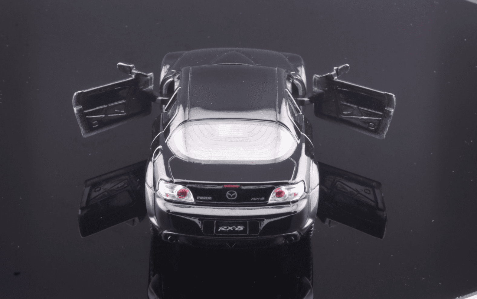 Kinsmart ~ MAZDA RX-8 (5071D) ~ "Pull-Back" Black 1/36 Scale Diecast Toy Car - Thumbnail 7