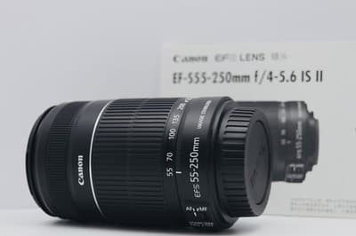 Canon EF-S 55-250mm f/4-5.6 IS II Telephoto Zoom Lens w/ Caps & Manual - Thumbnail 2