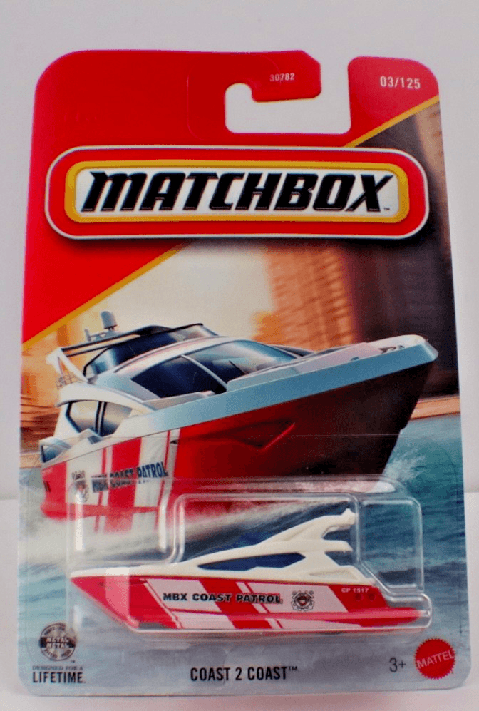 2026 Matchbox Mainline ~ COAST 2 COAST ~ MBX Patrol 03/125 Red White Diecast