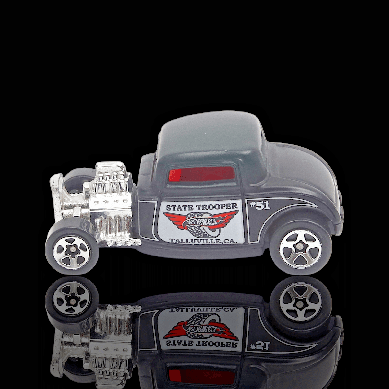 1997 Hot Wheels '32 Ford State Trooper #51 W/Talluville, CA Decals, Black - Thumbnail 2
