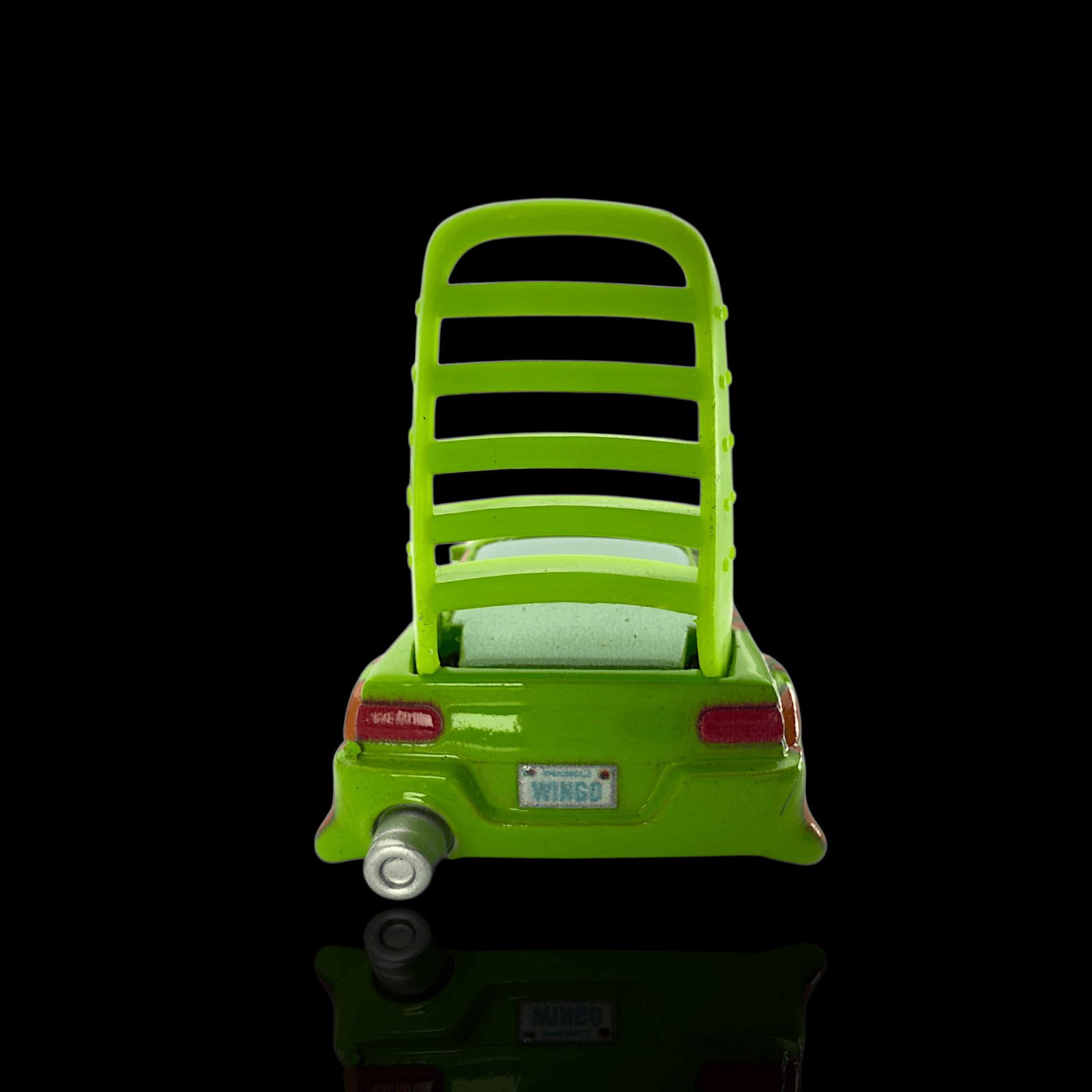 Disney Pixar Cars Wingo Tuners Diecast 1:55 Green Flames Spoiler Mattel - Thumbnail 4