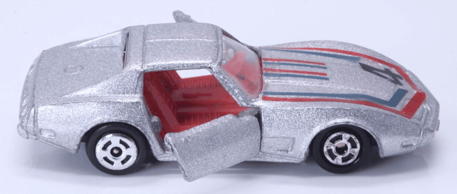 Yat Ming ~ CORVETTE STINGRAY ~ #1065 Hong Kong Diecast Car Silver - Thumbnail 10
