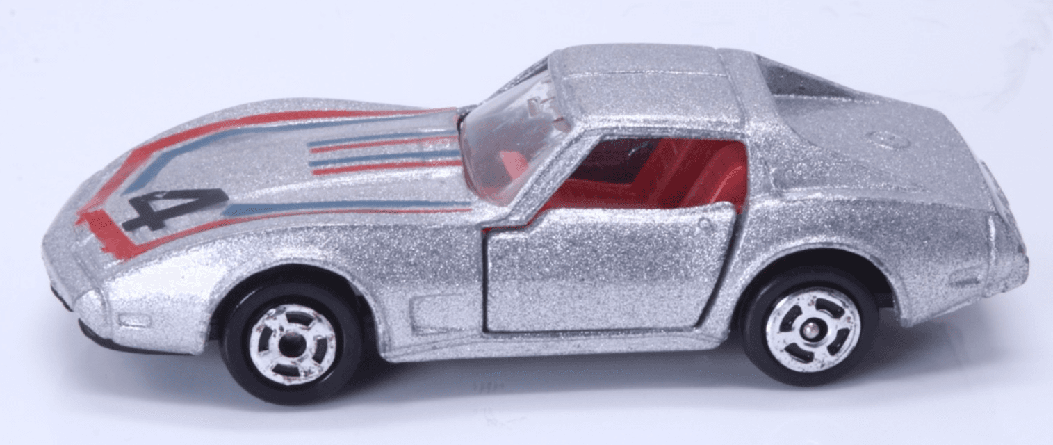 Yat Ming ~ CORVETTE STINGRAY ~ #1065 Hong Kong Diecast Car Silver - Thumbnail 4