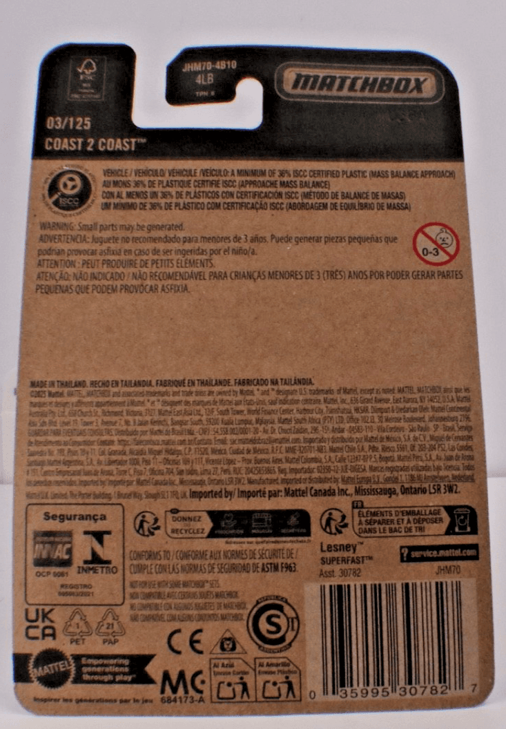 2026 Matchbox Mainline ~ COAST 2 COAST ~ MBX Patrol 03/125 Red White Diecast - Thumbnail 2