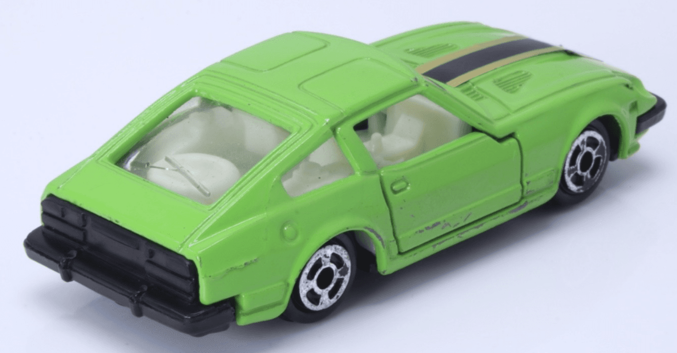 Unbranded ~ 1980s NISSAN FAIRLADY / 280Z-T DATSUN ~ 1/64 Diecast Lime Green HK - Thumbnail 5