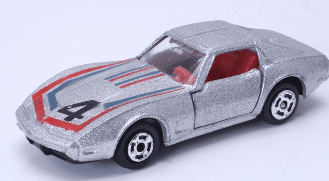 Yat Ming ~ CORVETTE STINGRAY ~ #1065 Hong Kong Diecast Car Silver - Thumbnail 2