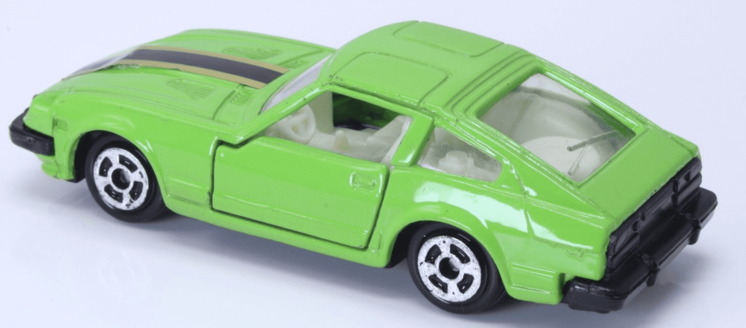 Unbranded ~ 1980s NISSAN FAIRLADY / 280Z-T DATSUN ~ 1/64 Diecast Lime Green HK - Thumbnail 6
