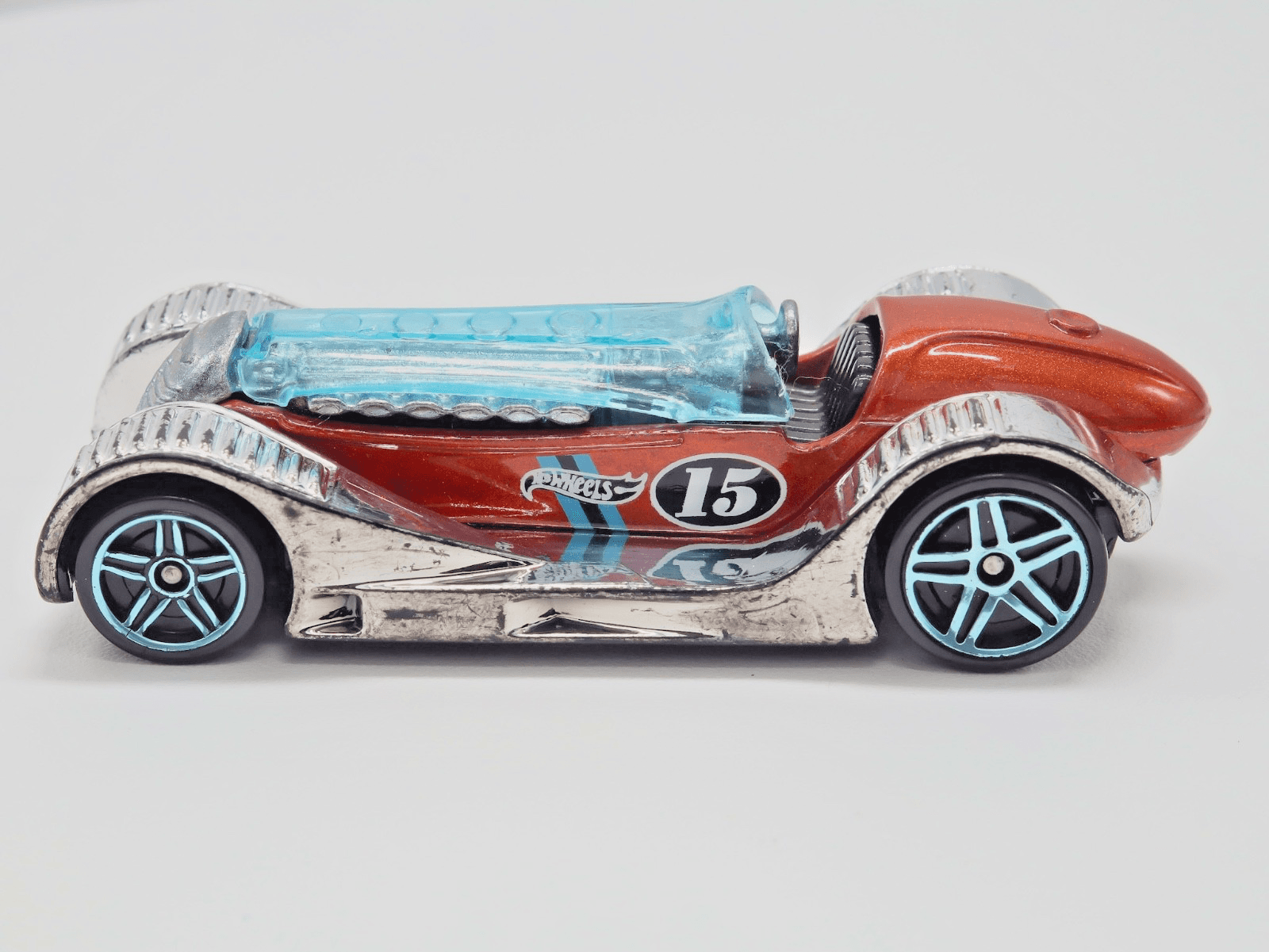 Hot Wheels ~ BRIT SPEED ~ Red Silver Diecast 1:64 Car - Thumbnail 3