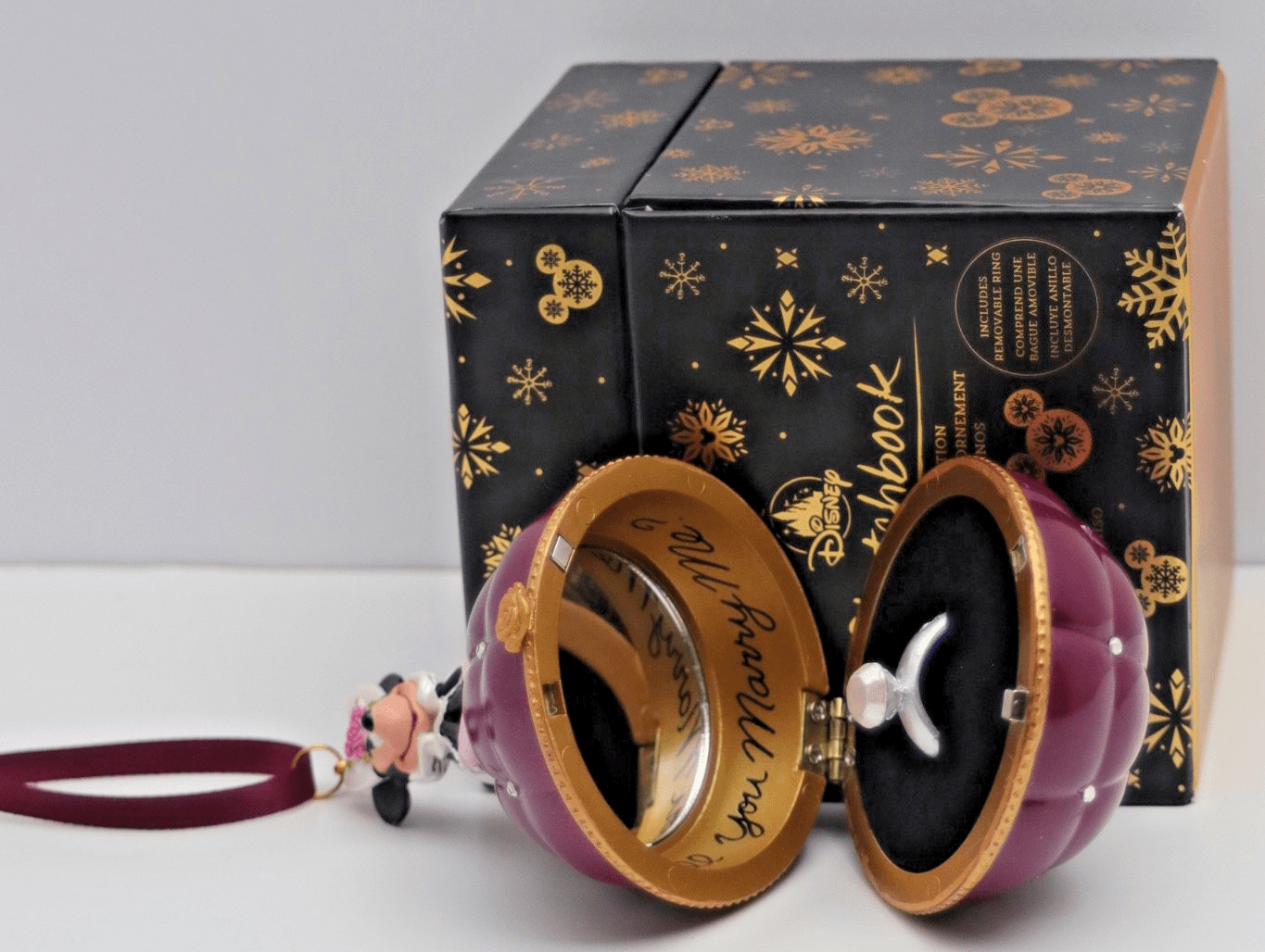 Disney Parks Sketchbook Minnie Mouse Ring Box Ornament - Thumbnail 5