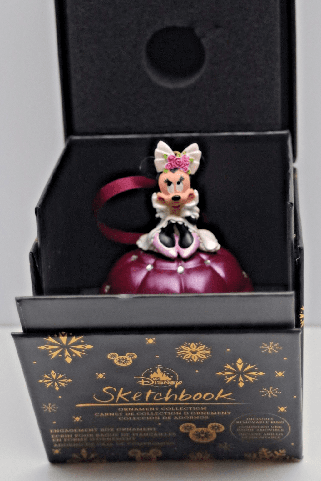 Disney Parks Sketchbook Minnie Mouse Ring Box Ornament - Thumbnail 7
