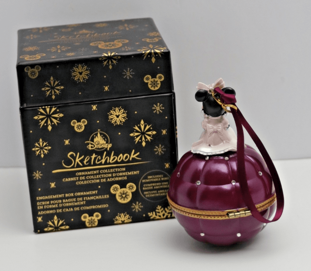 Disney Parks Sketchbook Minnie Mouse Ring Box Ornament - Thumbnail 3