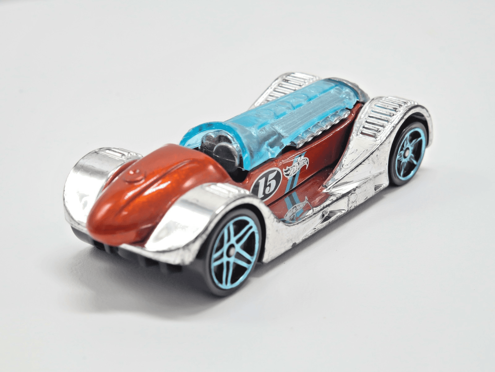 Hot Wheels ~ BRIT SPEED ~ Red Silver Diecast 1:64 Car - Thumbnail 4