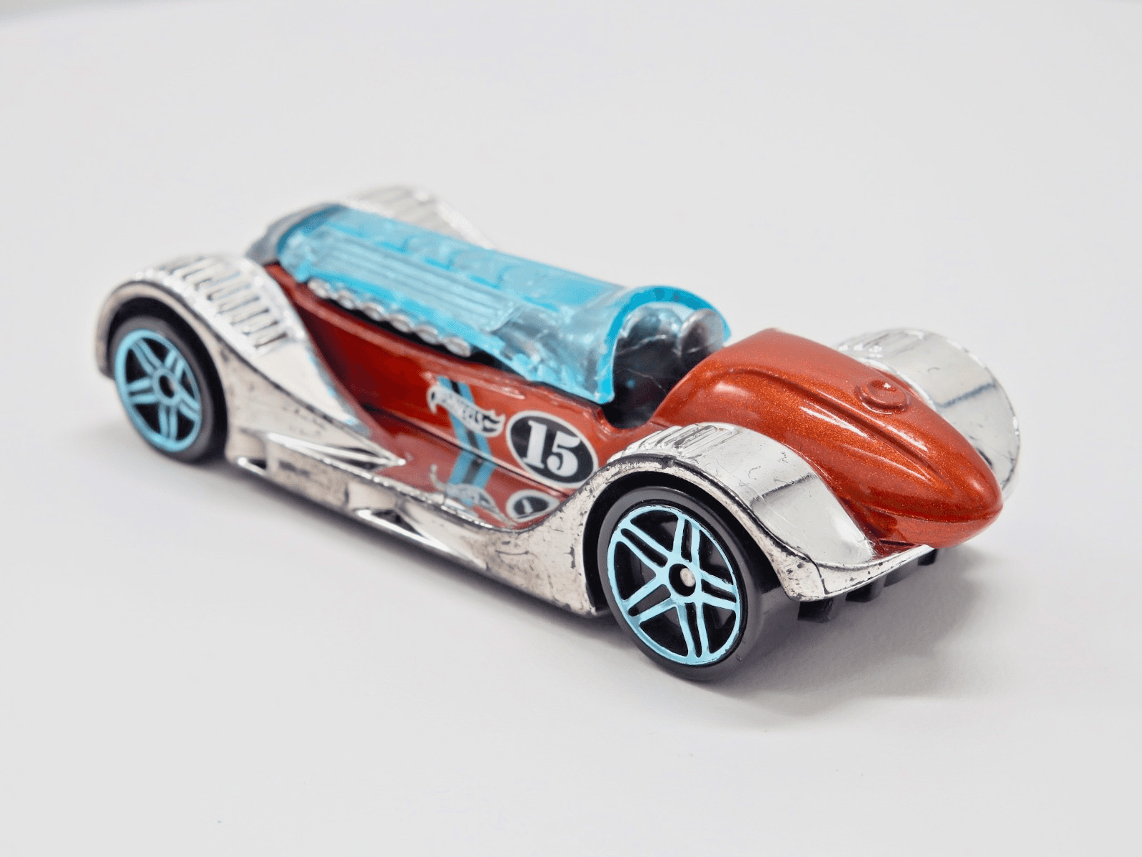 Hot Wheels ~ BRIT SPEED ~ Red Silver Diecast 1:64 Car - Thumbnail 5