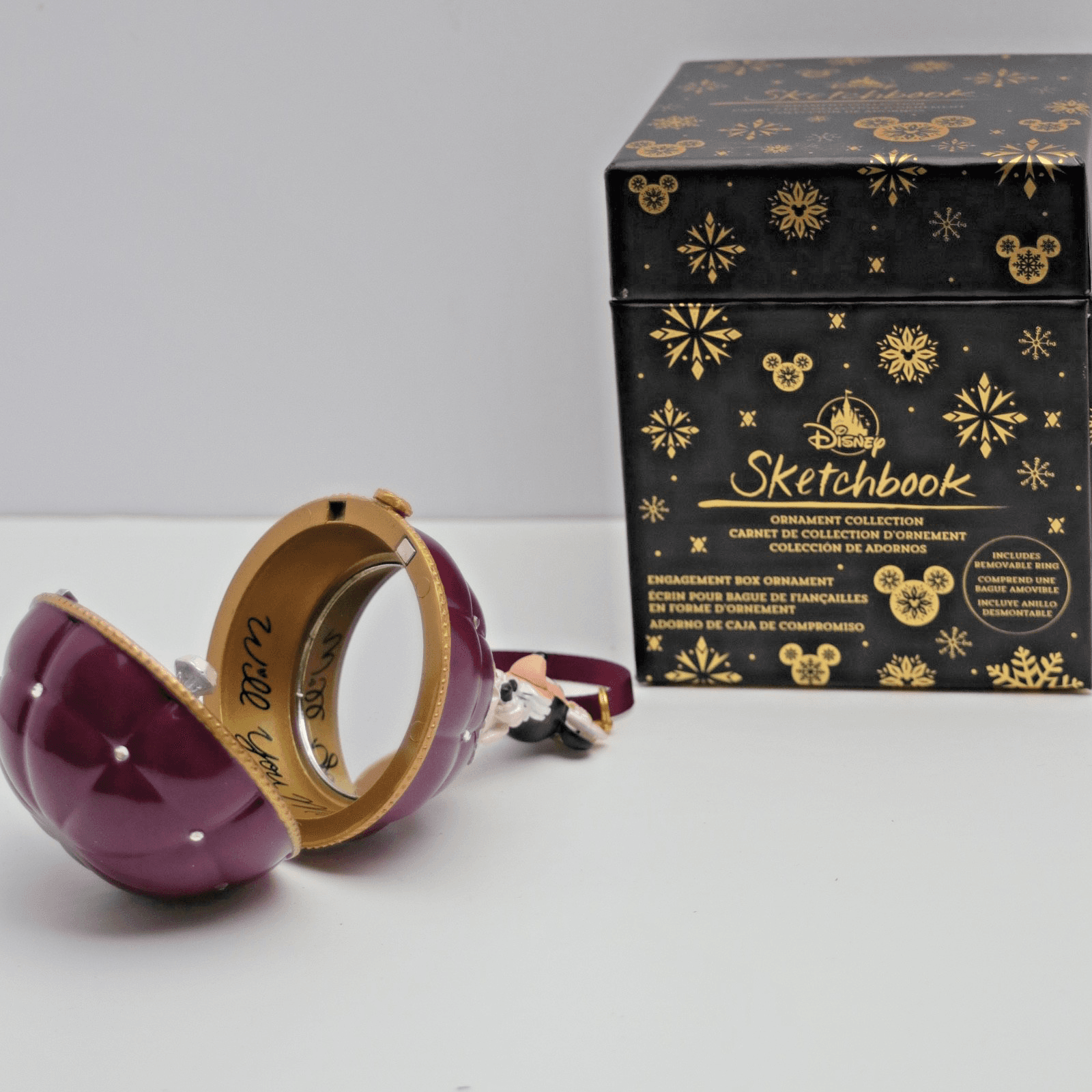 Disney Parks Sketchbook Minnie Mouse Ring Box Ornament - Thumbnail 6