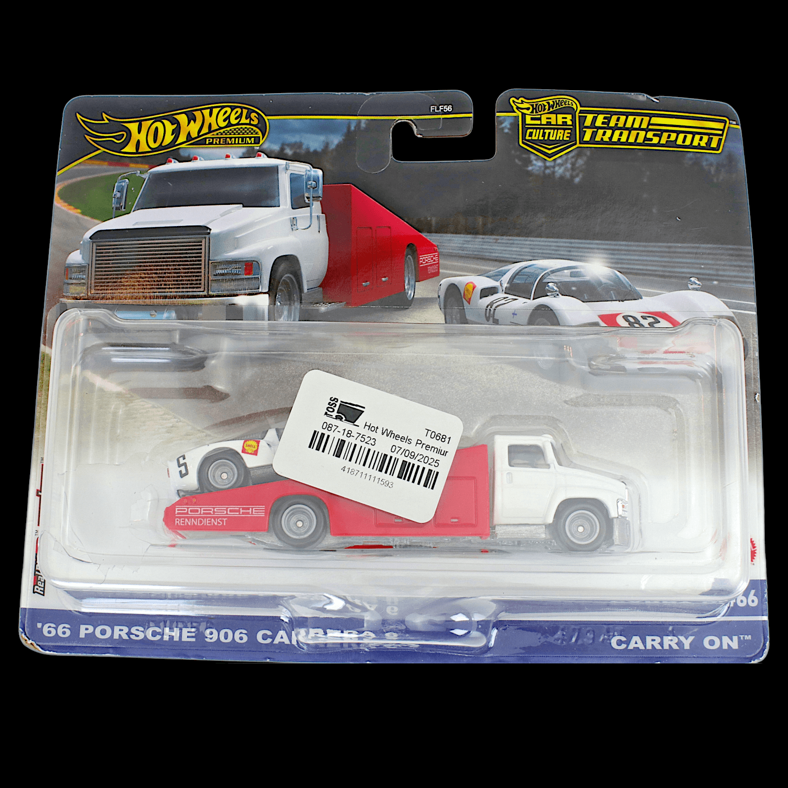 HOT WHEELS PORSCHE 906 CARRERA Carry On Car Culture Team Transport Premium SHELL