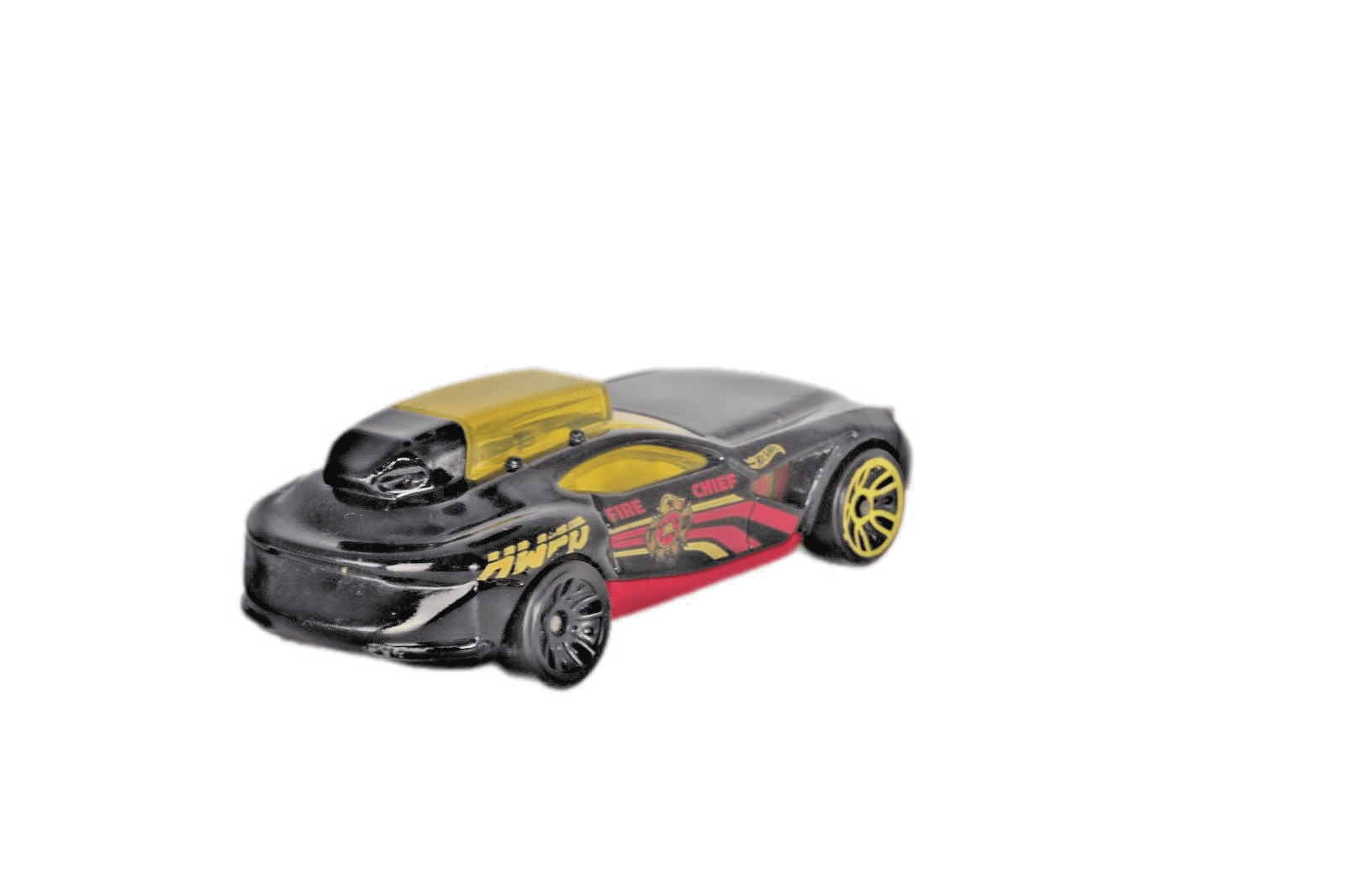 2017 Hot Wheels ~ MASTER FIRE CHIEF ~ Black Yellow 1:64 Diecast Car - Thumbnail 4