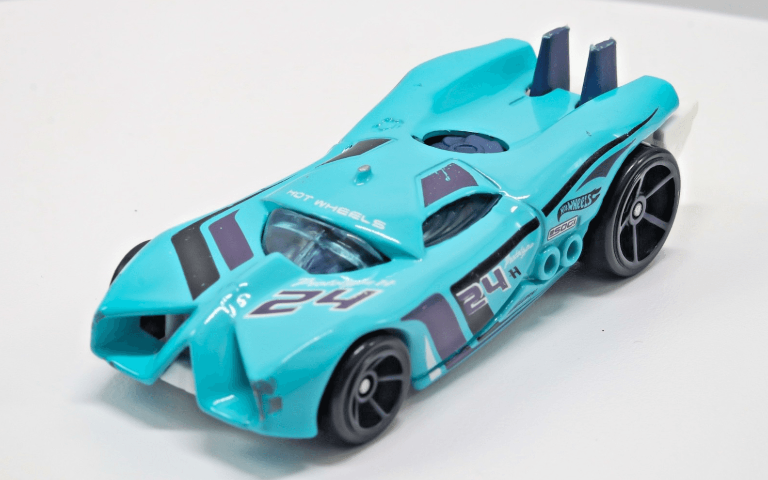 2019 Hot Wheels Muitipack Exclusive ~ PROTOTYPE H-24 ~ Aqua Blue Diecast 1/64 - Thumbnail 2