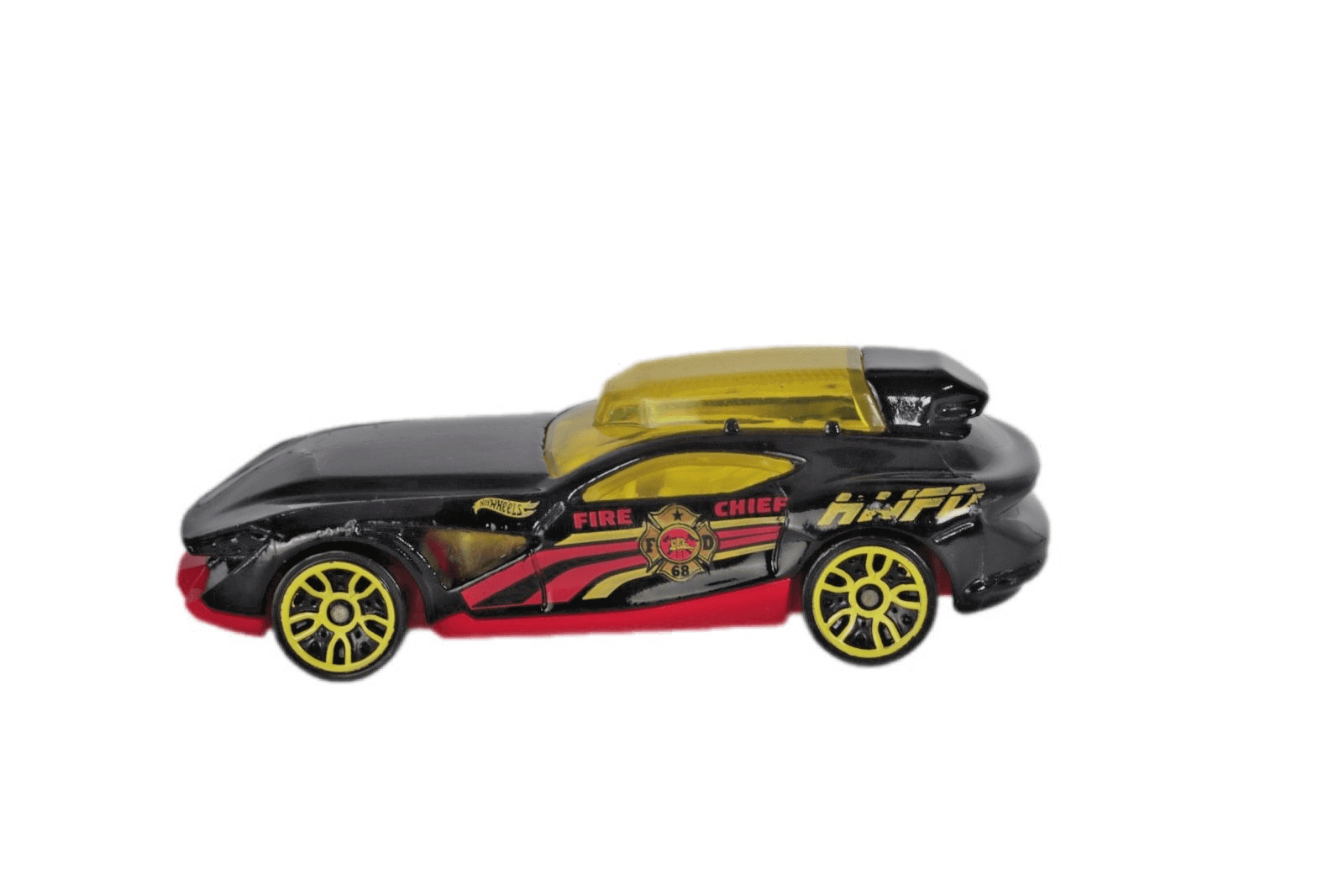 2017 Hot Wheels ~ MASTER FIRE CHIEF ~ Black Yellow 1:64 Diecast Car - Thumbnail 7