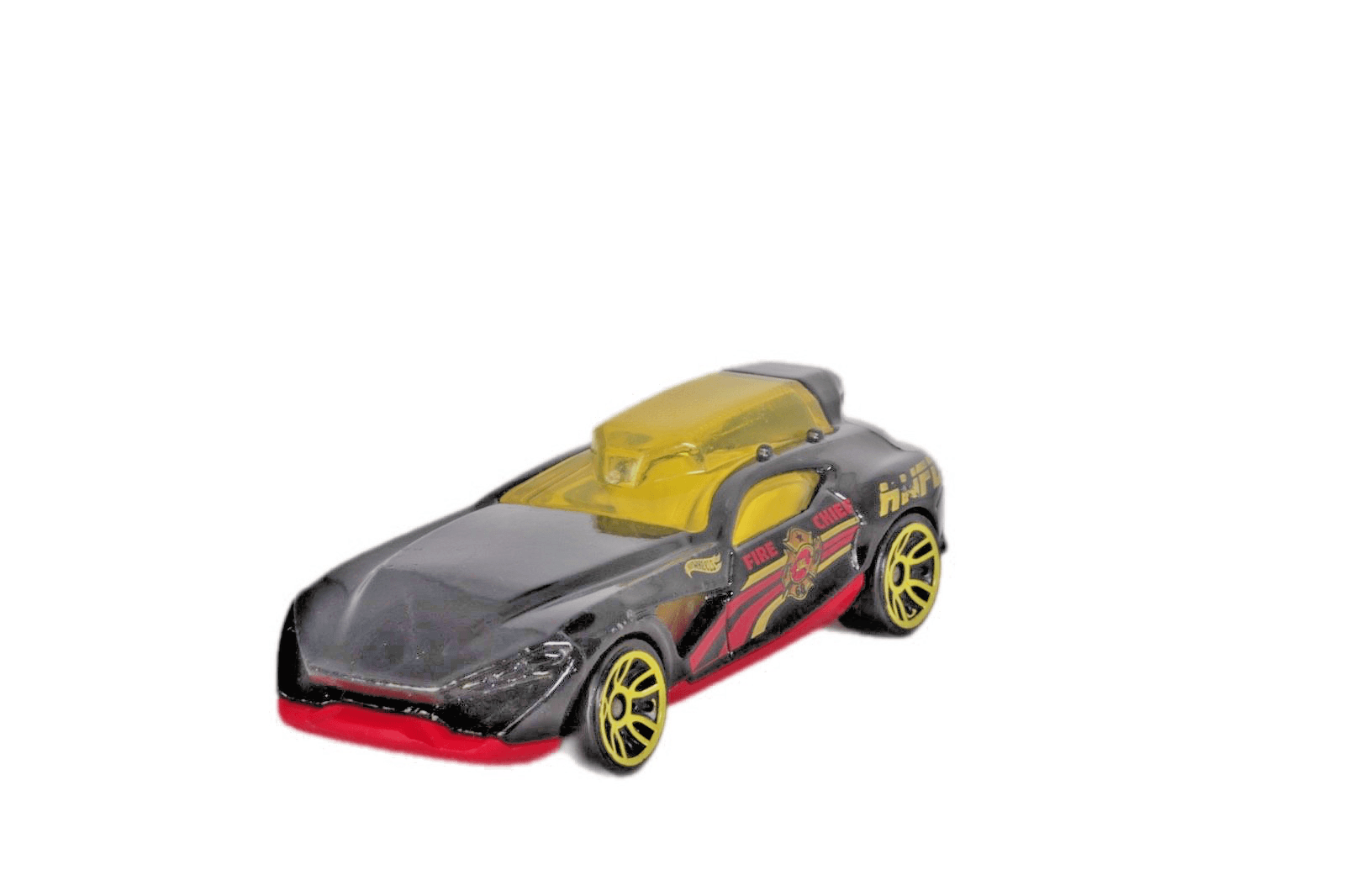 2017 Hot Wheels ~ MASTER FIRE CHIEF ~ Black Yellow 1:64 Diecast Car - Thumbnail 6
