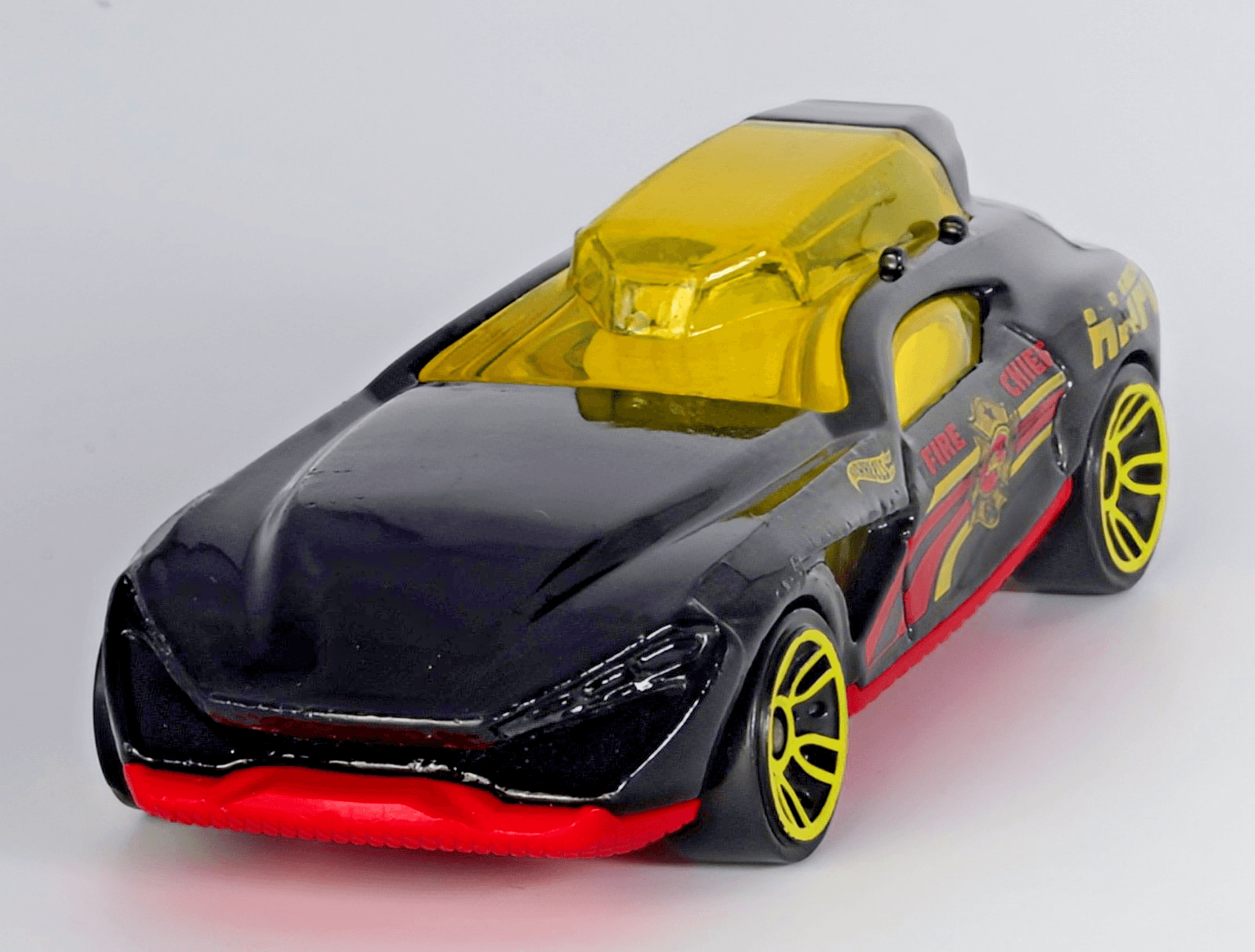2017 Hot Wheels ~ MASTER FIRE CHIEF ~ Black Yellow 1:64 Diecast Car - Thumbnail 8